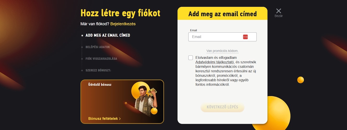FEZbet regisztráció