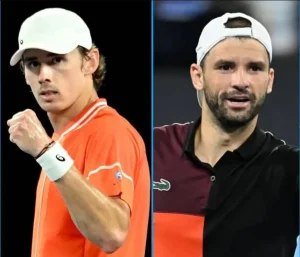 Grigor Dimitrov and Alex De Minaur at Dohai ATP 500 2025