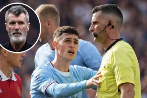 Man Utd vs. Man City – Roy Keane kritizálja Phil Foden piros lapját